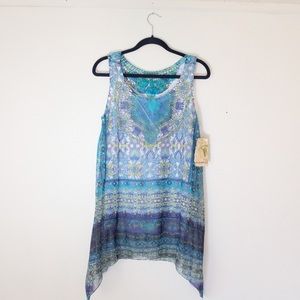 Kaleidoscope printed sleeveless top